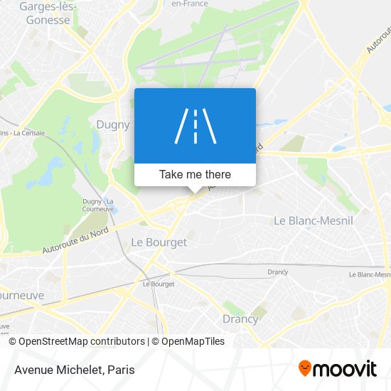 Mapa Avenue Michelet