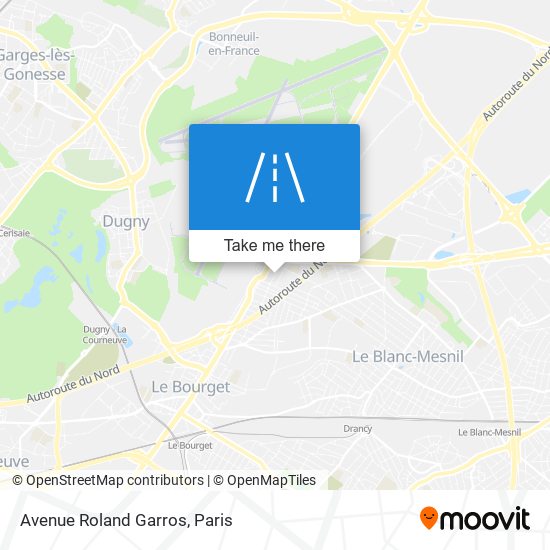 Avenue Roland Garros map