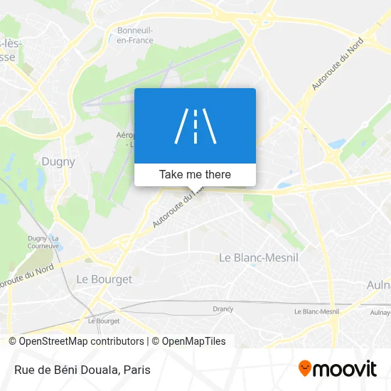 Rue de Béni Douala map