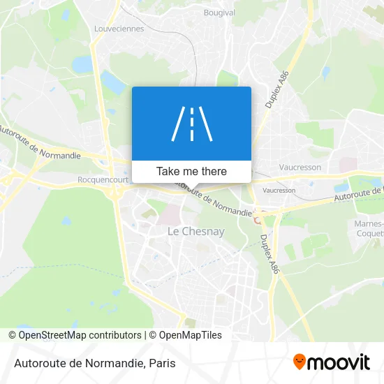 Autoroute de Normandie map
