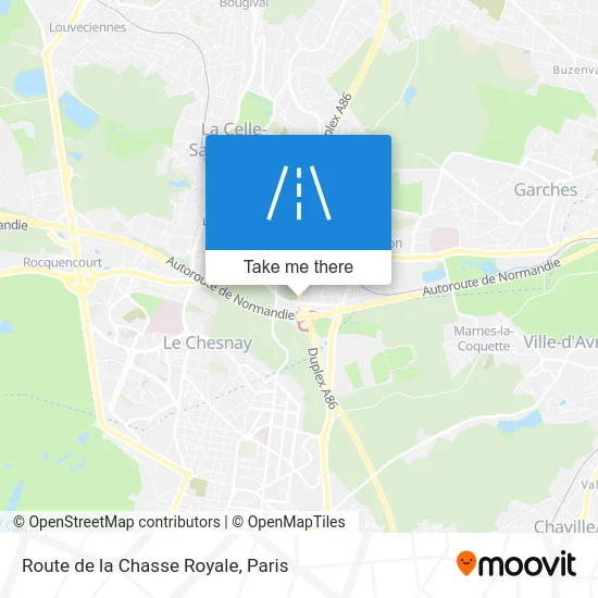 Route de la Chasse Royale map