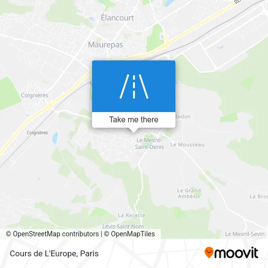 Cours de L'Europe map