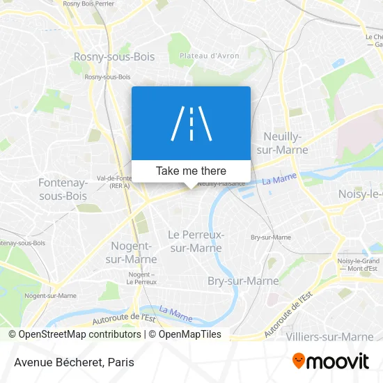 Avenue Bécheret map