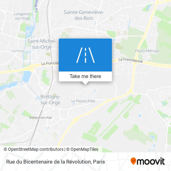 Mapa Rue du Bicentenaire de la Révolution