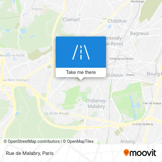 Rue de Malabry map