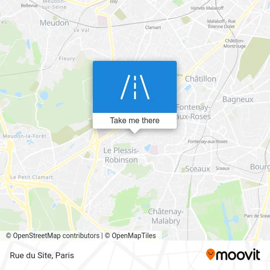 Rue du Site map