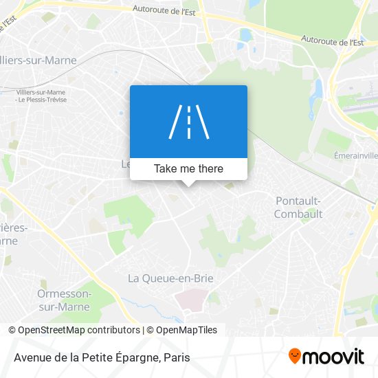 Mapa Avenue de la Petite Épargne