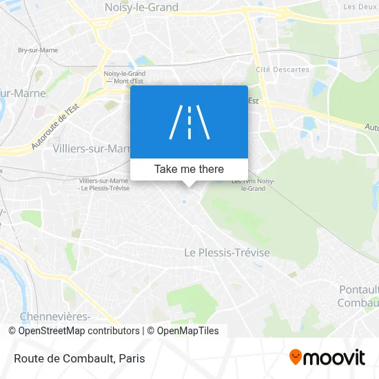 Route de Combault map