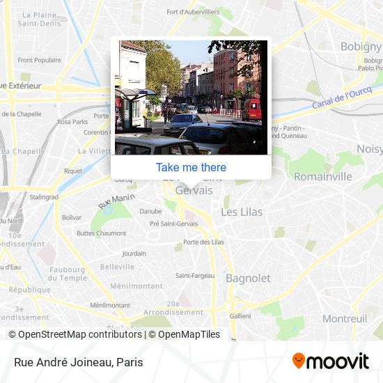 Mapa Rue André Joineau
