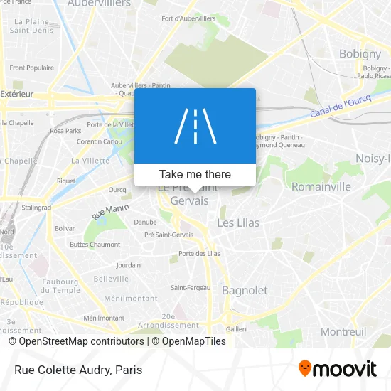 Rue Colette Audry map