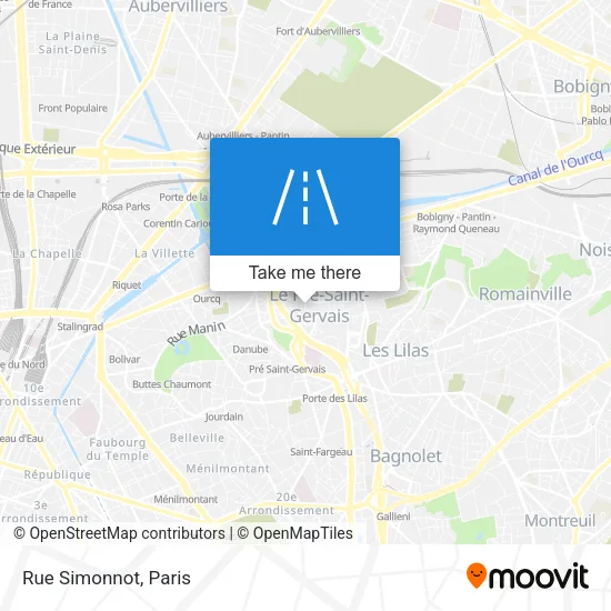 Rue Simonnot map
