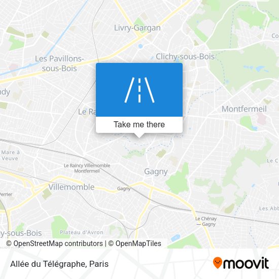 Allée du Télégraphe map