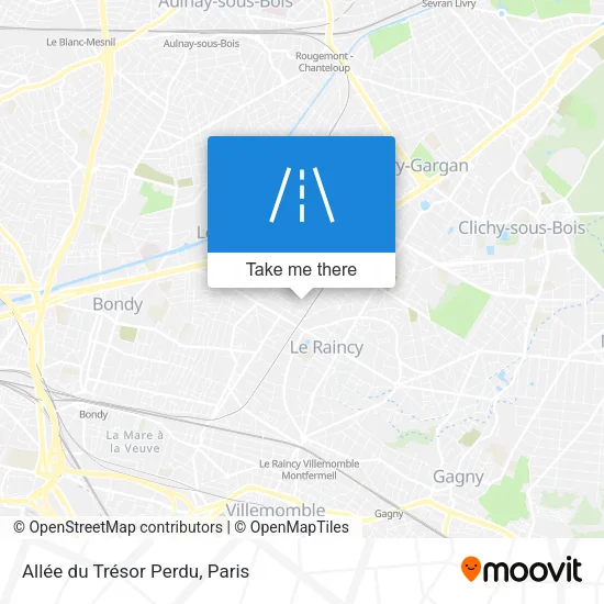Allée du Trésor Perdu map