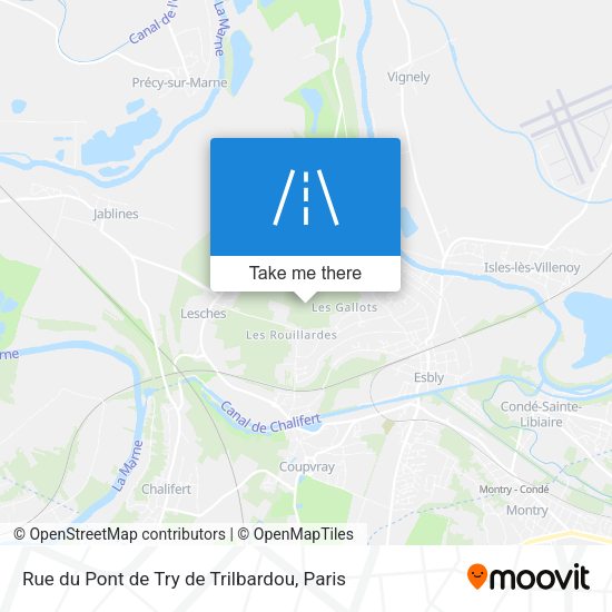 Rue du Pont de Try de Trilbardou map