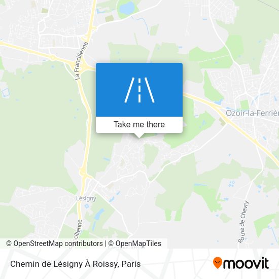 Chemin de Lésigny À Roissy map