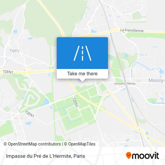 Impasse du Pré de L'Hermite map