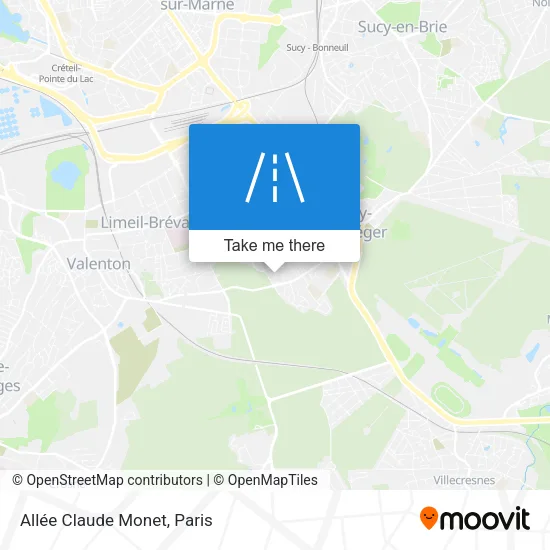 Allée Claude Monet map