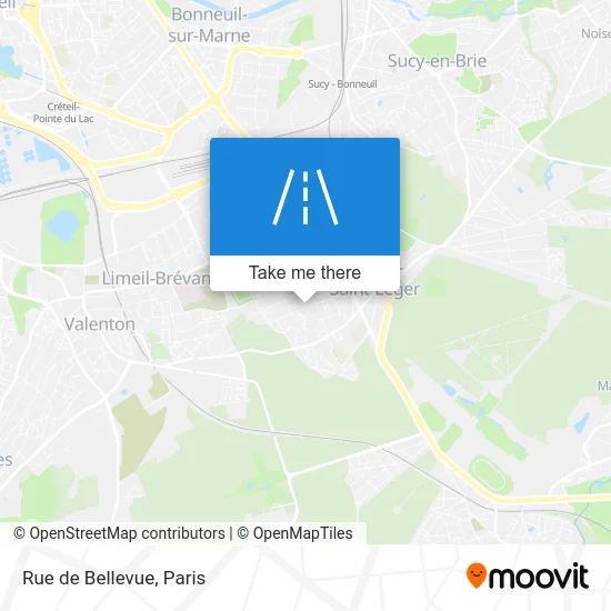 Rue de Bellevue map