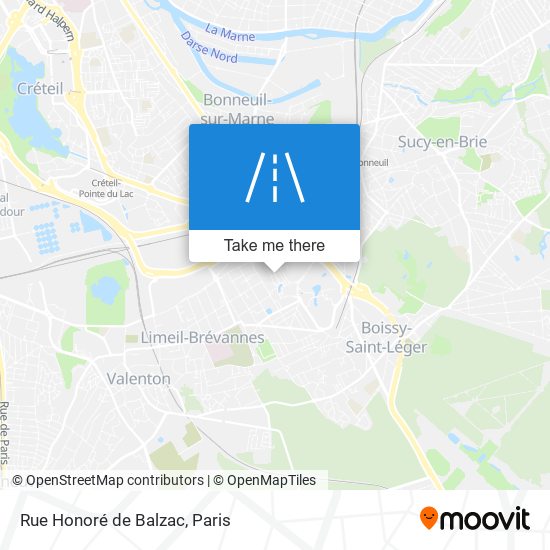Mapa Rue Honoré de Balzac