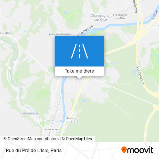 Rue du Pré de L'Isle map