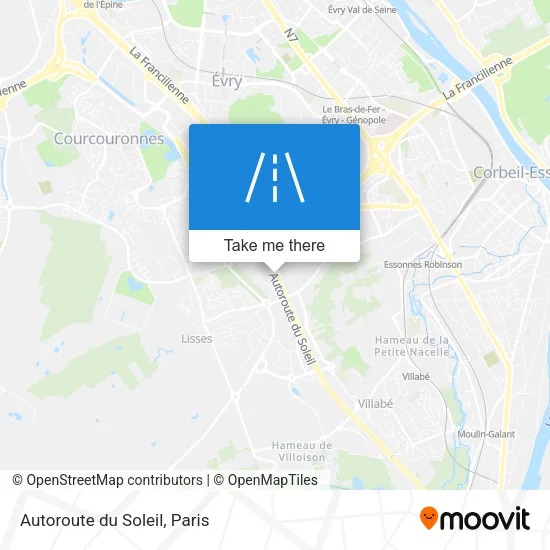 Autoroute du Soleil map