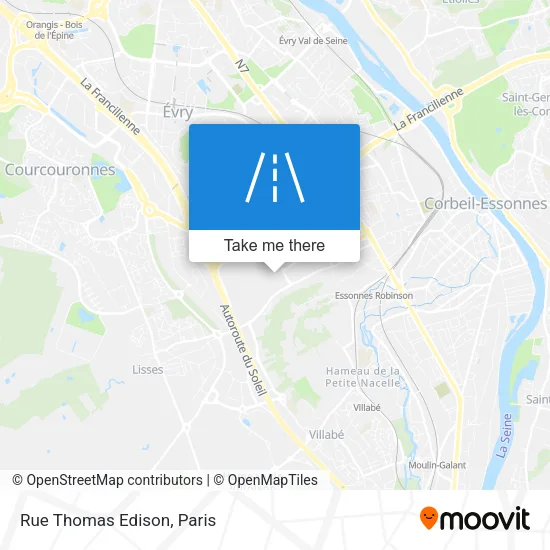 Rue Thomas Edison map