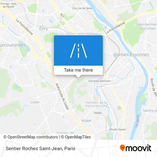 Sentier Roches Saint-Jean map