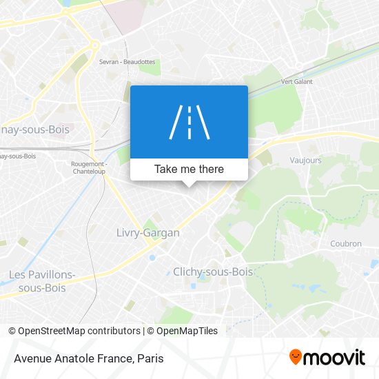 Mapa Avenue Anatole France