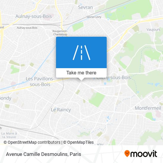 Mapa Avenue Camille Desmoulins