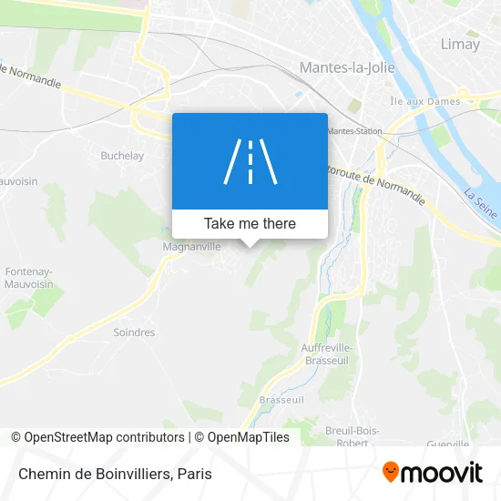 Chemin de Boinvilliers map