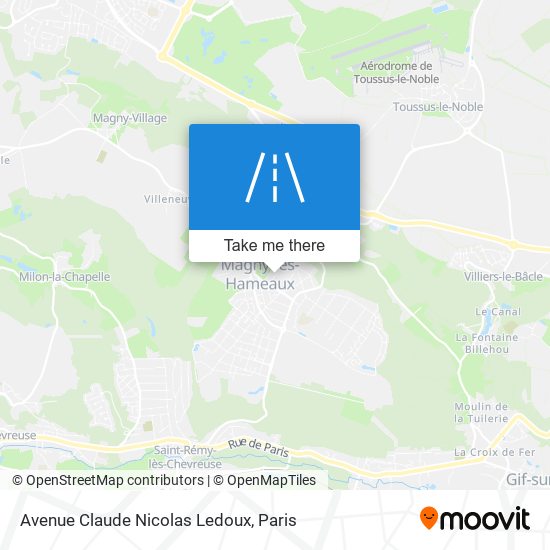 Mapa Avenue Claude Nicolas Ledoux