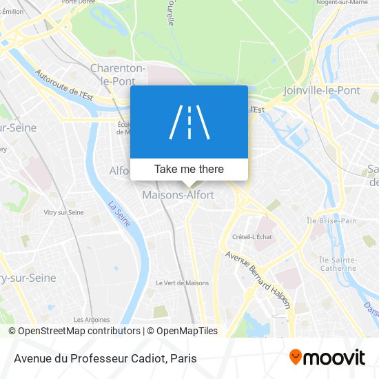 Mapa Avenue du Professeur Cadiot