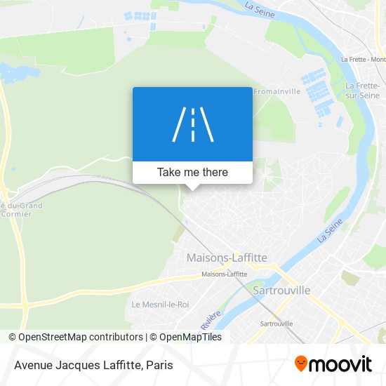 Mapa Avenue Jacques Laffitte