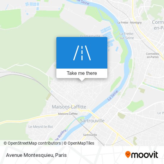 Mapa Avenue Montesquieu