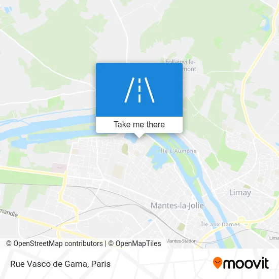 Rue Vasco de Gama map