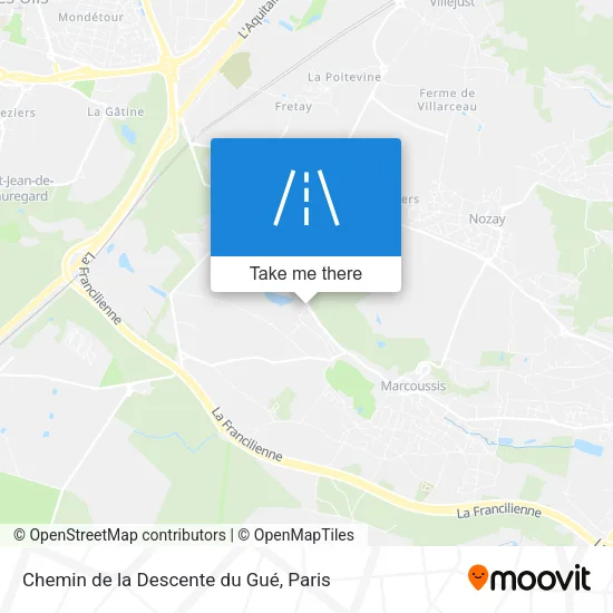 Chemin de la Descente du Gué map