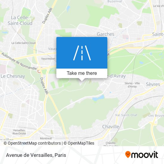 Mapa Avenue de Versailles