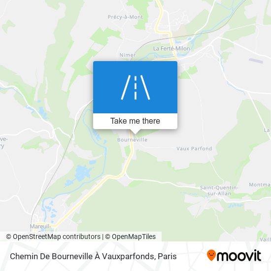 Chemin De Bourneville À Vauxparfonds map