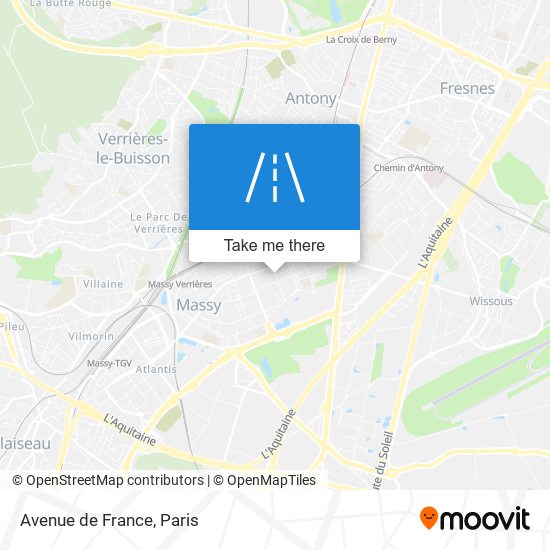 Mapa Avenue de France