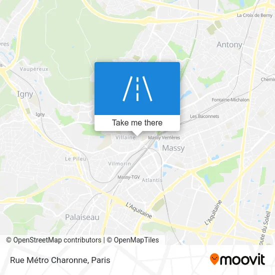 Rue Métro Charonne map
