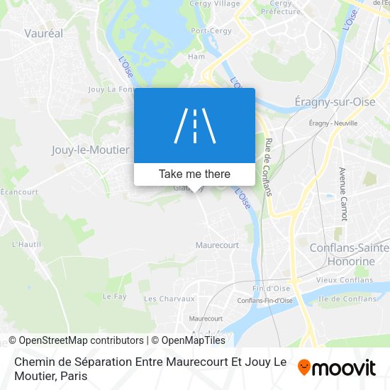 Chemin de Séparation Entre Maurecourt Et Jouy Le Moutier map