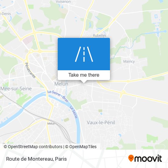 Mapa Route de Montereau