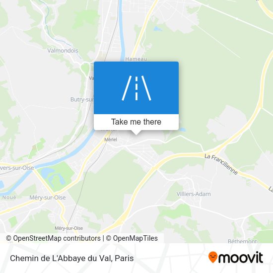 Chemin de L'Abbaye du Val map