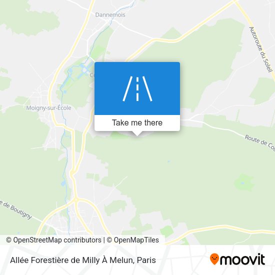 Allée Forestière De Milly À Melun map