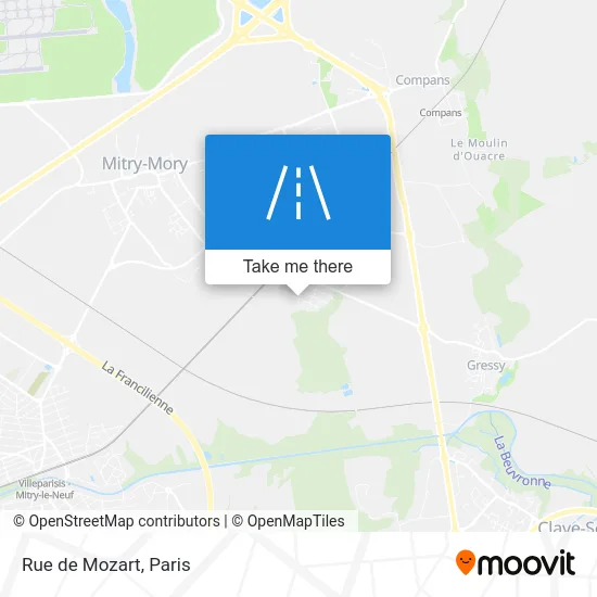 Rue de Mozart map