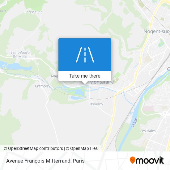 Mapa Avenue François Mitterrand