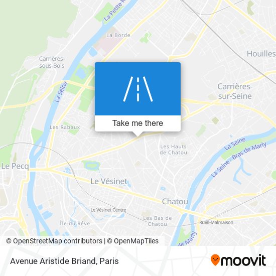 Mapa Avenue Aristide Briand