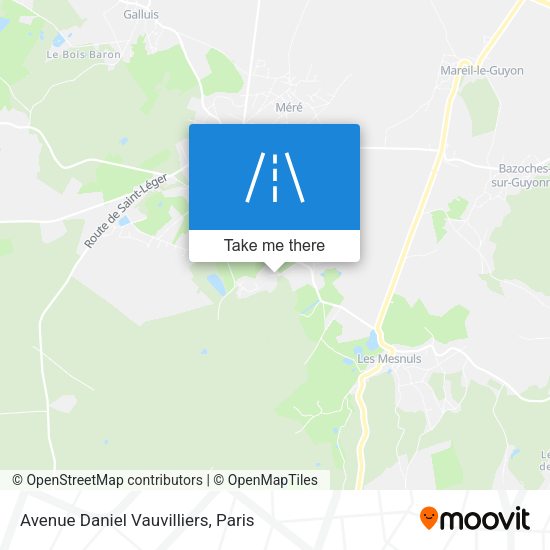 Avenue Daniel Vauvilliers map