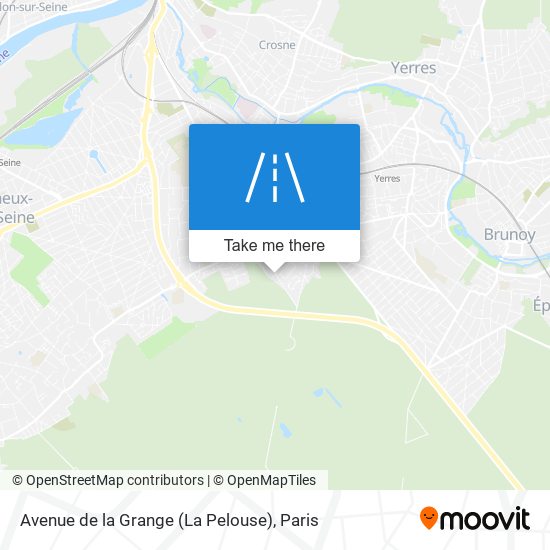 Mapa Avenue de la Grange (La Pelouse)