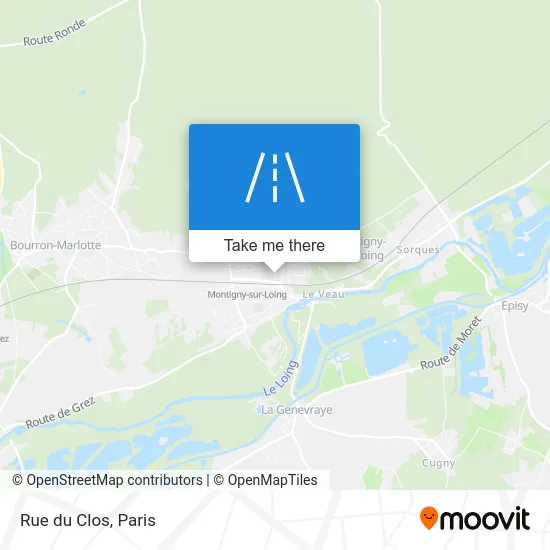 Mapa Rue du Clos